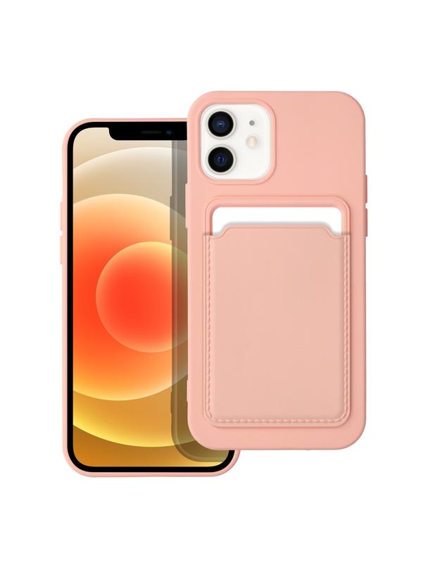 Futerał CARD CASE do IPHONE 12 różowy