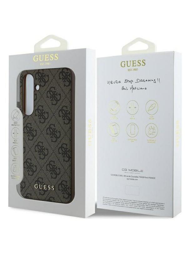 GUESS futerał do SAMSUNG S24 FE GUHCS24FEGF4GBR (HC PU 4G Charm) brązowy