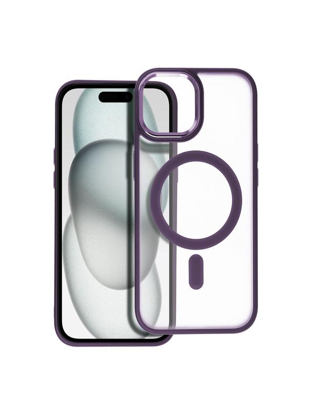 Futerał MATTE MAG COVER kompatybilny z MagSafe do IPHONE 15 fioletowy