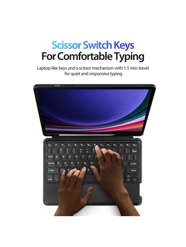 DUX DUCIS etui DK składane z klawiaturą bezprzewodową do SAMSUNG Tab S9/S9FE/S10FE czarne