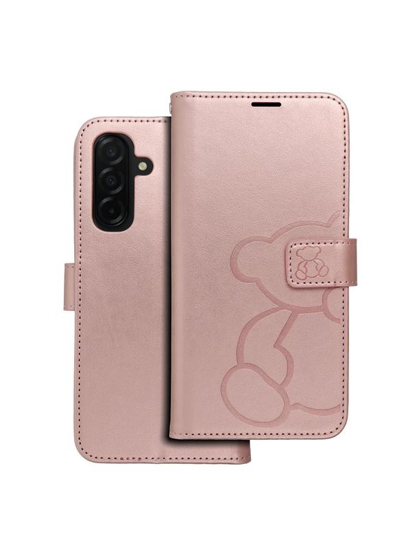 Kabura MEZZO Book do SAMSUNG A26 5G teddy bear złoty róż