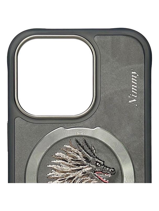 NIMMY futerał DRAGON kompatybilny z MagSafe do IPHONE 16 Pro Max szary