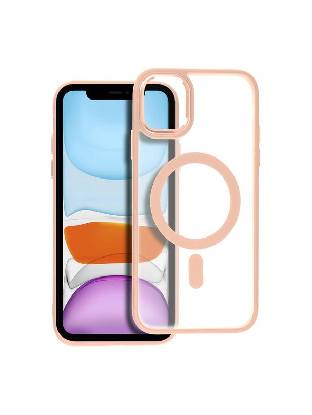 Futerał MATTE MAG COVER kompatybilny z MagSafe do IPHONE 11 różowy