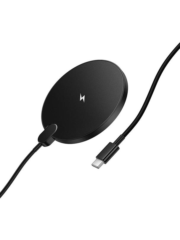 Ładowarka indukcyjna Hoco 15W z kablem USB C i wyświetlaczem CW62 czarna