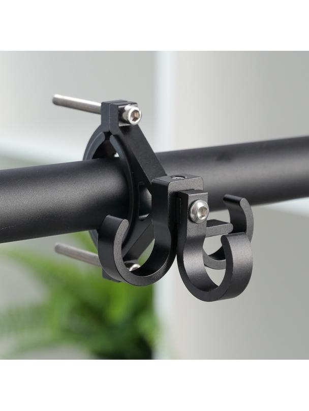 Hak uchwyt na zakupy potrójny do roweru / hulajnogi aluminiowy FS366-001 czarny