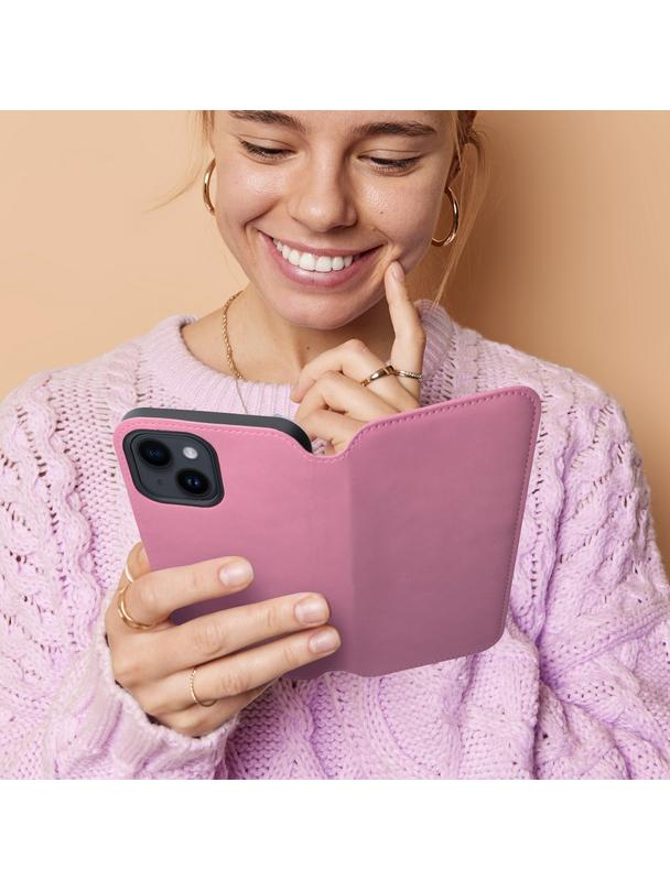 Kabura do XIAOMI Redmi Note 14 5G Dual Pocket Book jasny różowy