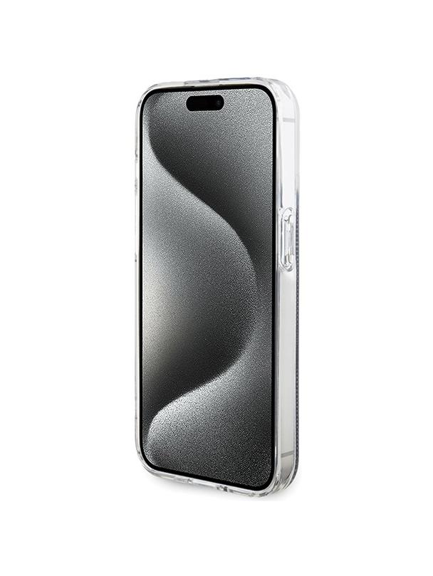 GUESS futerał do IPHONE 15 Pro Max GUHCP15XH4PSEGK (4G Gold  Stripe) czarny