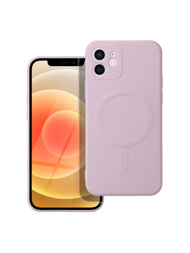 Futerał SILICONE MAG COVER kompatybilny z MagSafe do IPHONE 12 Mini różowy