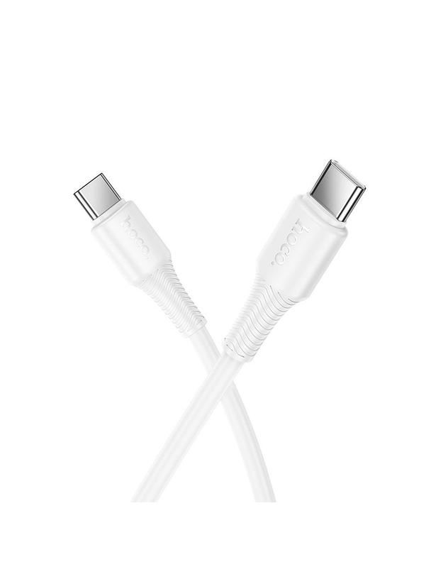 Kabel USB C do USB C Hoco 3A 60W 1 m X120 biały