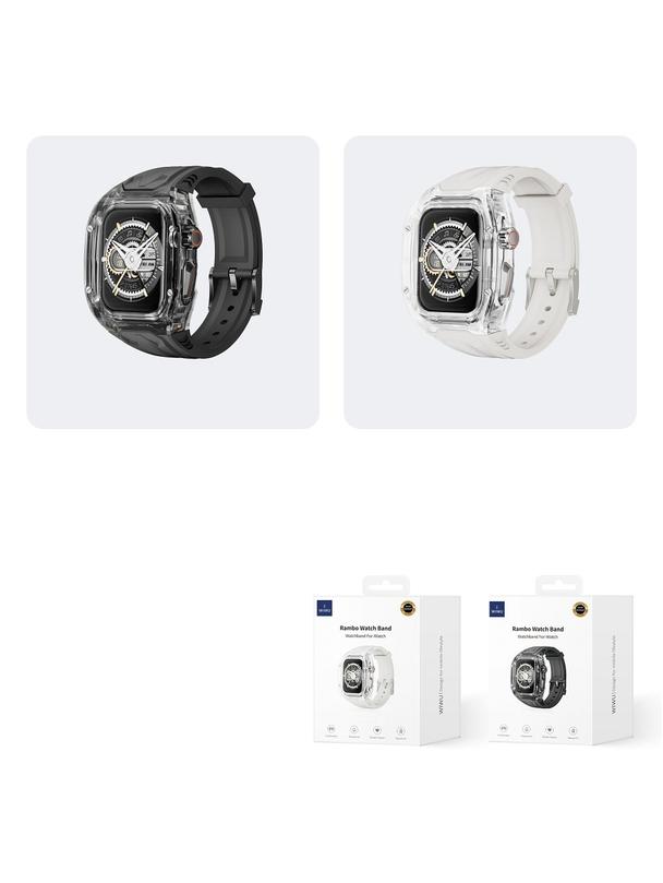 WiWU - Pasek do smartwatcha Wi-WB014 2w1 Armor Watch Band 49mm - czarny