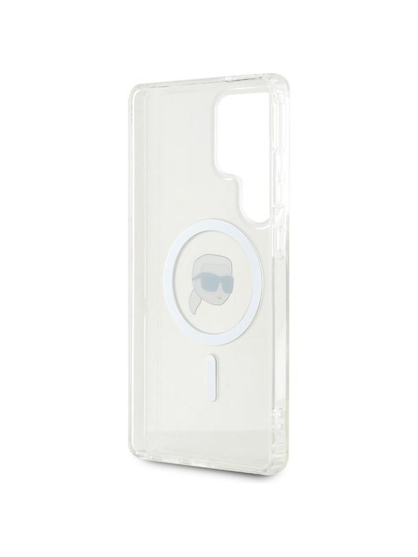 KARL LAGERFELD futerał do SAMSUNG S25 Ultra KLHMS25LHLSKIH (Magnetic IML Metal K. Heads) biały