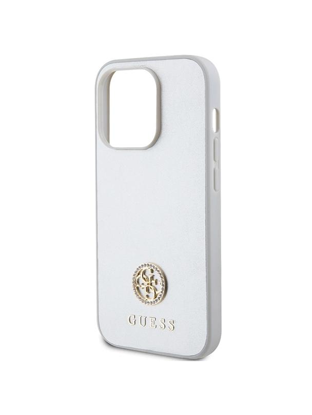 GUESS futerał do IPHONE 15 Pro GUHCP15LPS4DGPS (Strass Metal Logo) srebrny