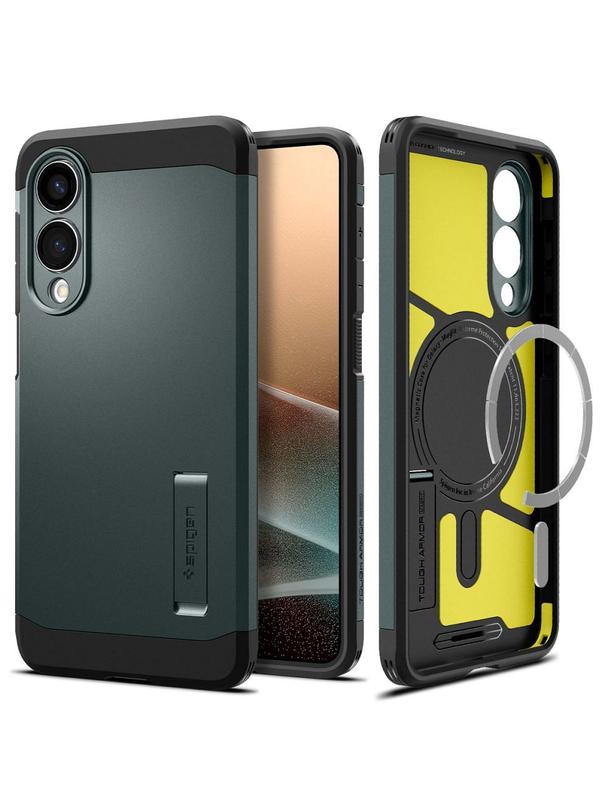 SPIGEN futerał TOUGH ARMOR kompatybilny z MagSafe do SAMSUNG S25 Edge abyss green