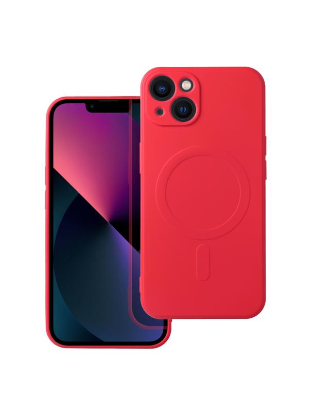 Futerał SILICONE MAG COVER kompatybilny z MagSafe do IPHONE 13 czerwony