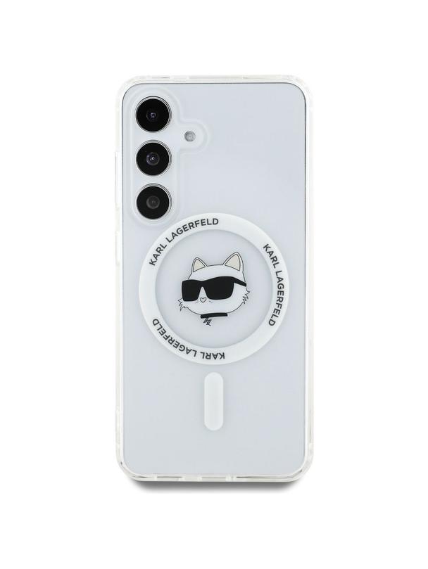 KARL LAGERFELD futerał do SAMSUNG S25 KLHMS25SHLSCHH (Magnetic IML Metal Choupette Head) biały
