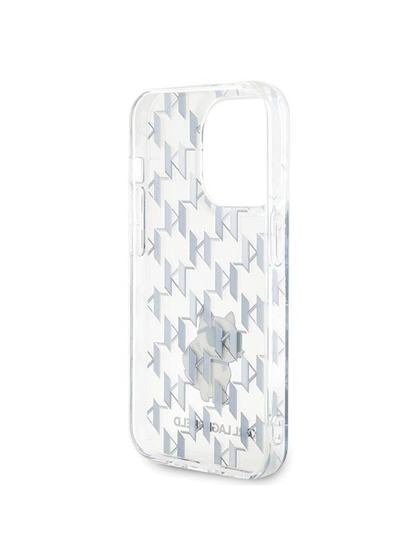 KARL LAGERFELD futerał do IPHONE 15 Pro KLHCP15LHNCMKLT (Monogram) transparentny