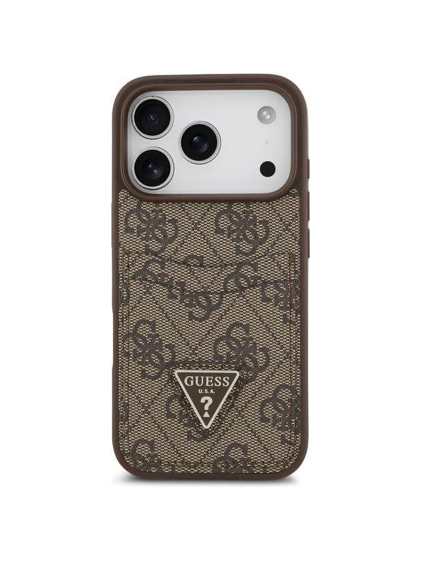 GUESS futerał do IPHONE 17 Pro GUHCP17LP4TPW (4G Double Card Triangle) złoty