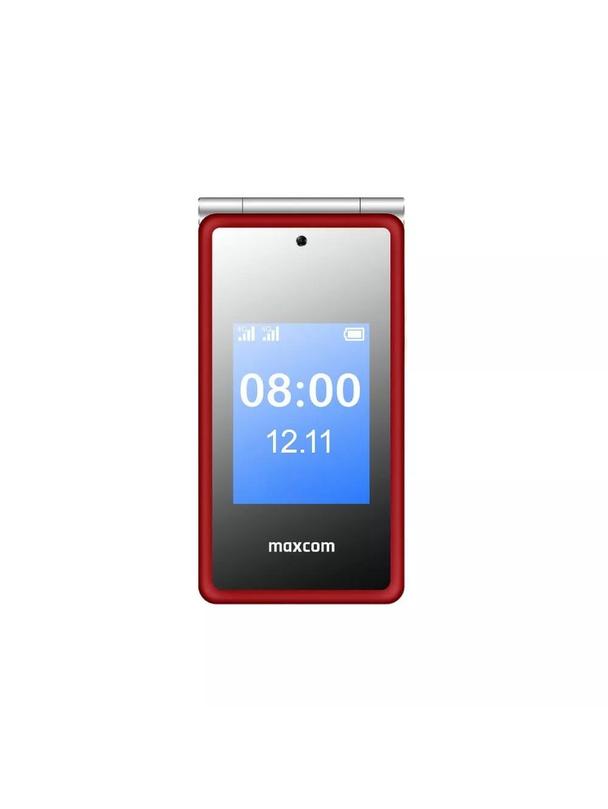 MAXCOM telefon dla seniora z klapką MM835 czerwony
