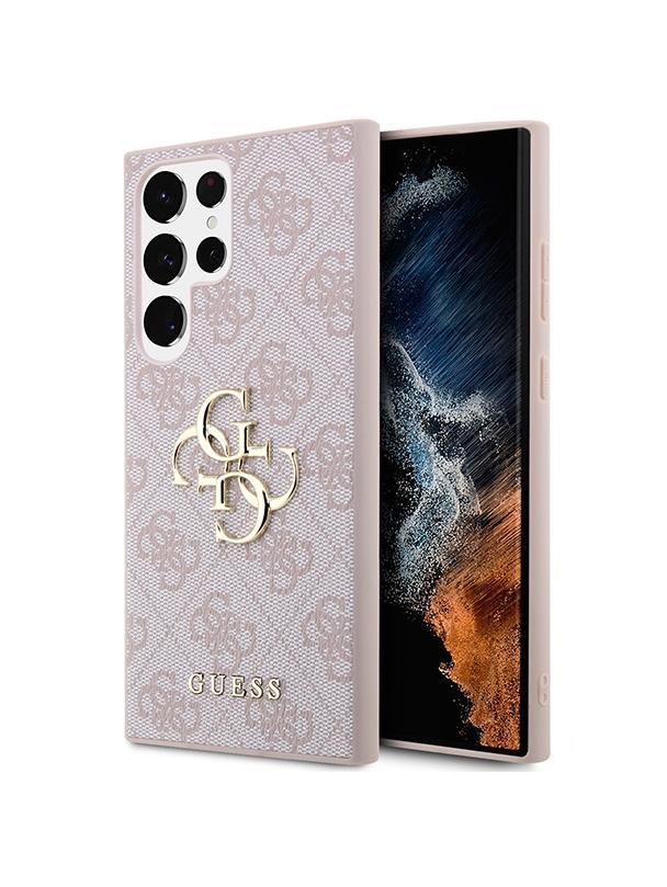 GUESS futerał do SAMSUNG S24 Ultra GUHCS24L4GMGPI (Leather 4G Metal Logo) różowy