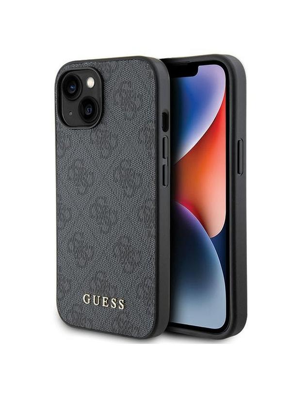 GUESS futerał do IPHONE 15 GUHCP15SG4GFGR (4G Metal Logo) szary