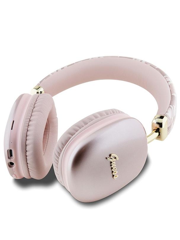 GUESS słuchawki bezprzewodowe bluetooth nauszne GUBHK1GCTCSP (Gcube Metallic Script Logo) różowe