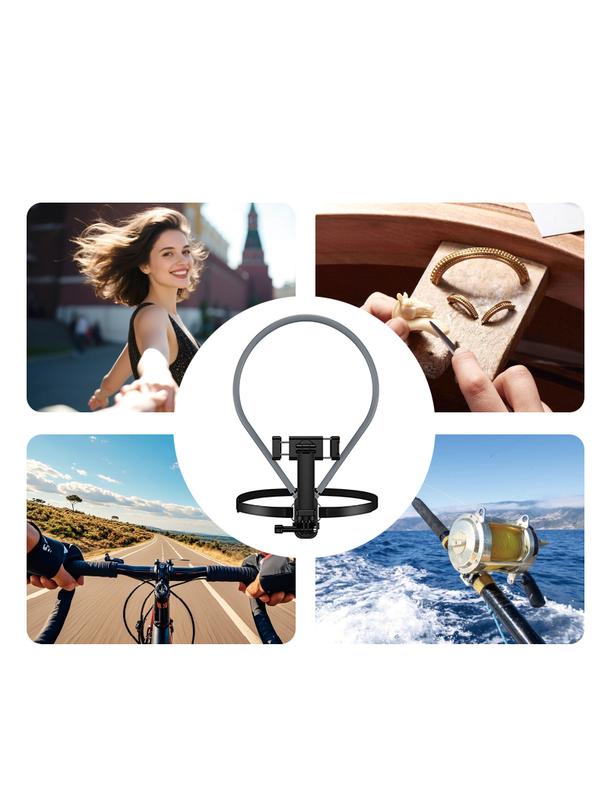 Uchwyt na telefon na szyję uniwersalny Hoco K30 szaro czarny