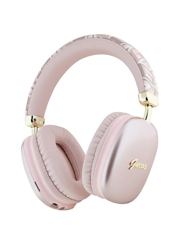 GUESS słuchawki bezprzewodowe bluetooth nauszne GUBHK1GCTCSP (Gcube Metallic Script Logo) różowe