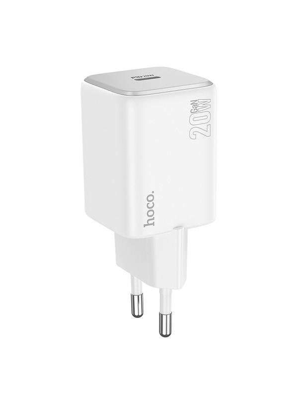 Ładowarka sieciowa do telefonu Hoco USB C QC PD 20W N40 biała