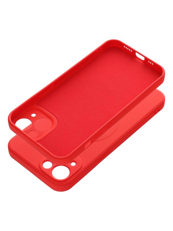 Futerał SILICONE MAG COVER kompatybilny z MagSafe do IPHONE 13 czerwony