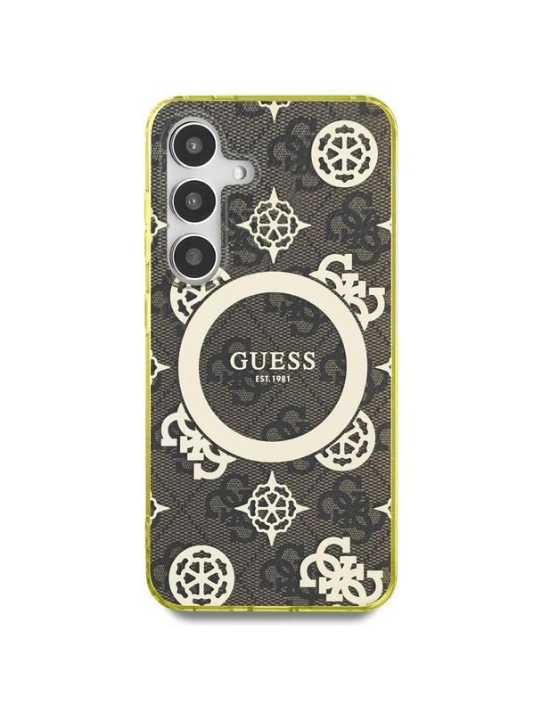 GUESS futerał do SAMSUNG S25 GUHMS25SH4PYEEW (Magnetic IML Peony on 4G Background) brązowy