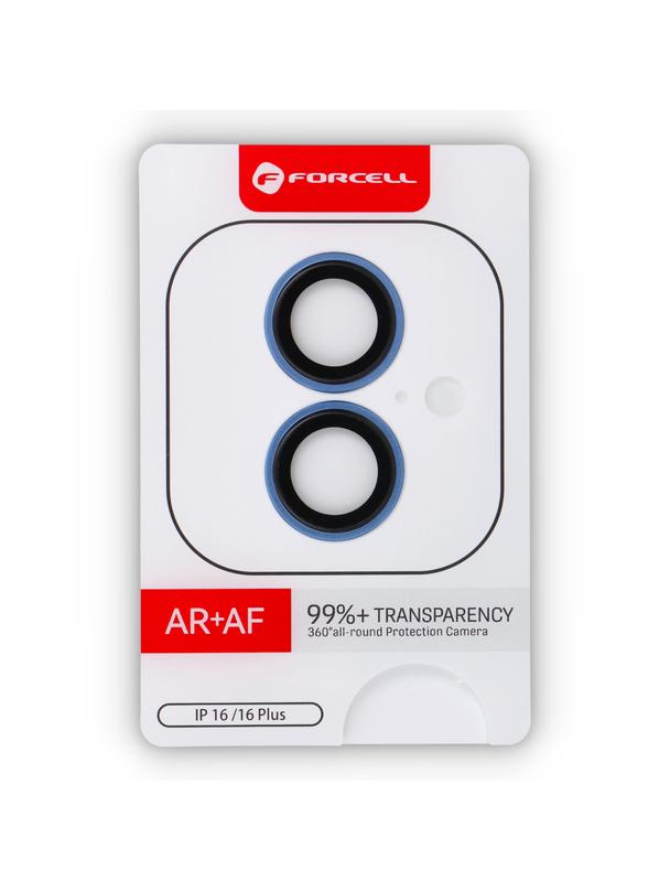 Szkło hartowane na aparat do iPhone 16 / 16 Plus Forcell Premium ultramaryna