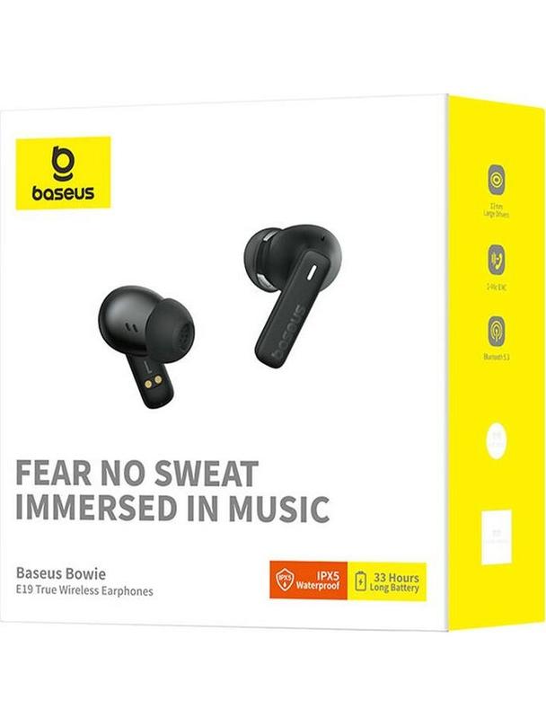 BASEUS słuchawki bezprzewodowe bluetooth TWS E19 czarne