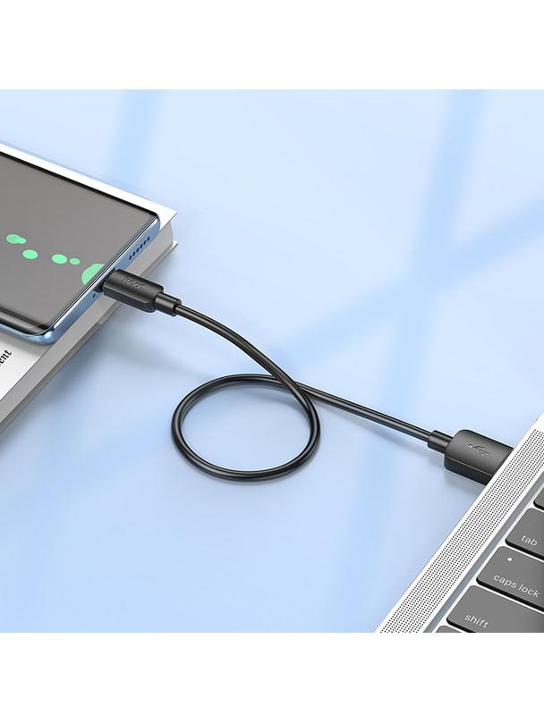 Kabel USB A do USB C Hoco PD 2,4A 27W 0,25 m X96 czarny