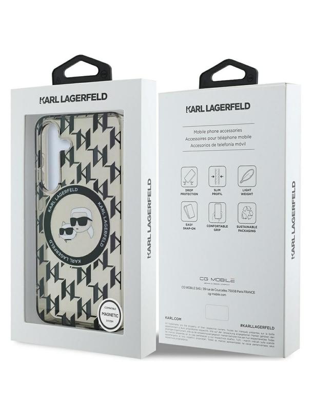 KARL LAGERFELD futerał do SAMSUNG S25 KLHMS25SHMCKMHK (Magnetic IML Metal Monogram KC Heads) czarny