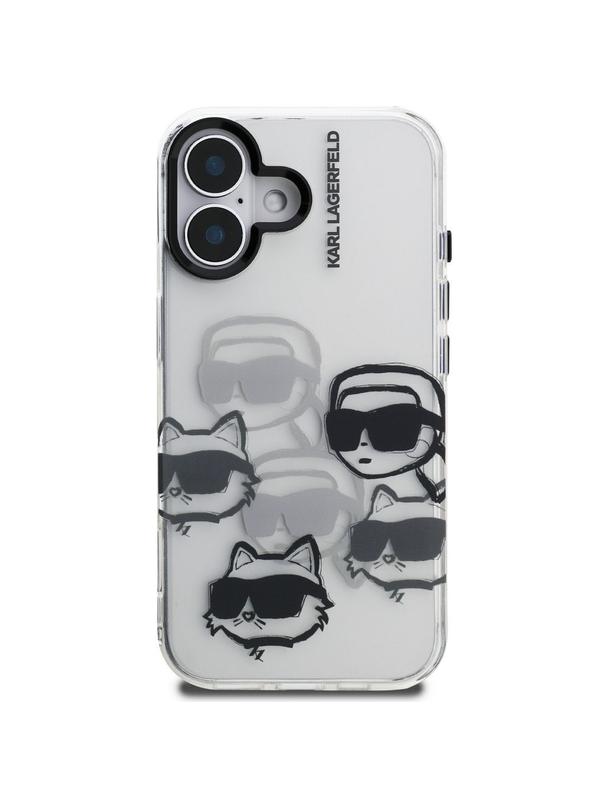 KARL LAGERFELD futerał do IPHONE 16 KLHCP16SHMCHKCT (IML Multi K&C Head Pattern)
