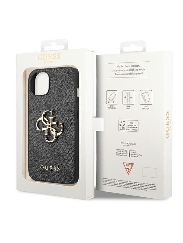 GUESS futerał do IPHONE 13 / 14 / 15 GUHCP14S4GMGGR (4G Big Metal Logo) szary