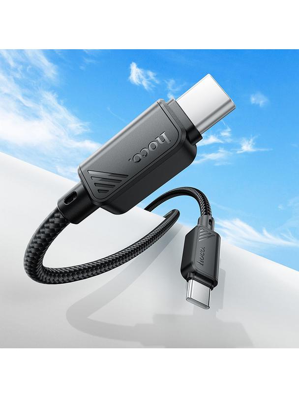 Kabel USB C do USB C Hoco 3A 60W 1 m X113 czarny