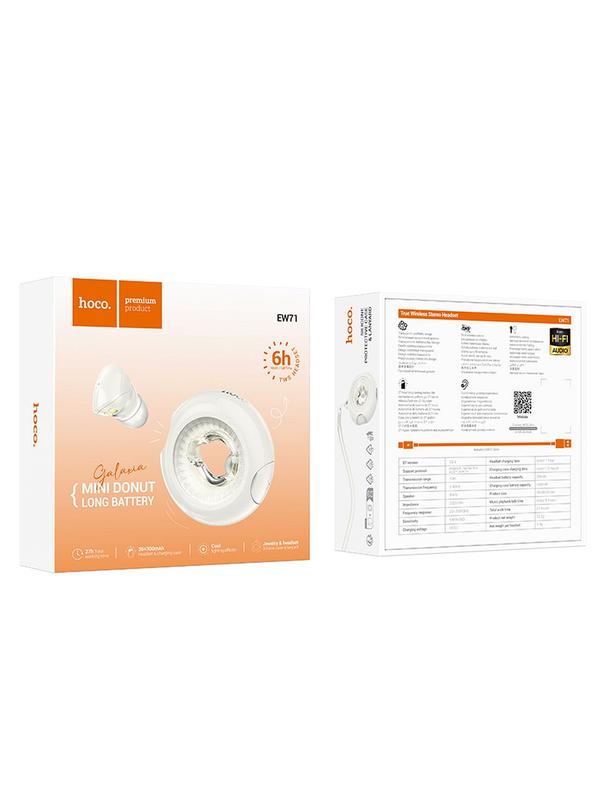 Słuchawki bezprzewodowe douszne Hoco TWS EW71 białe