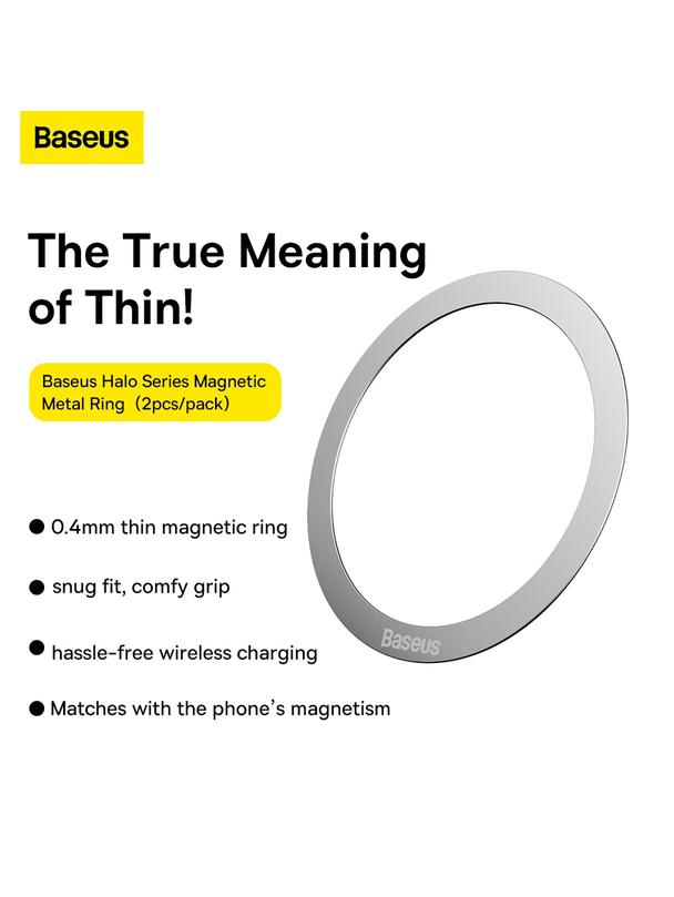 BASEUS blaszki uniwersalne kompatybilne z MagSafe PCCH000012 2 sztuki srebrne