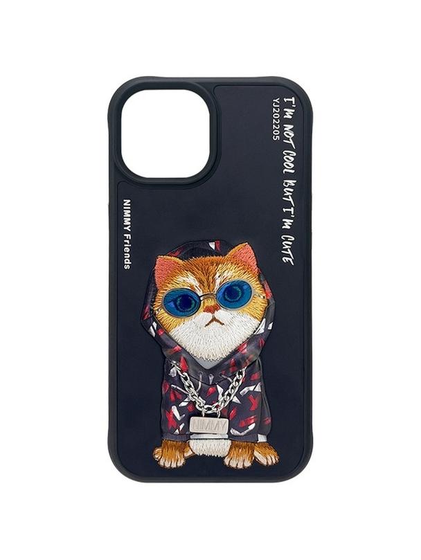 NIMMY futerał GLASSES COOL CAT do IPHONE 15 czarny