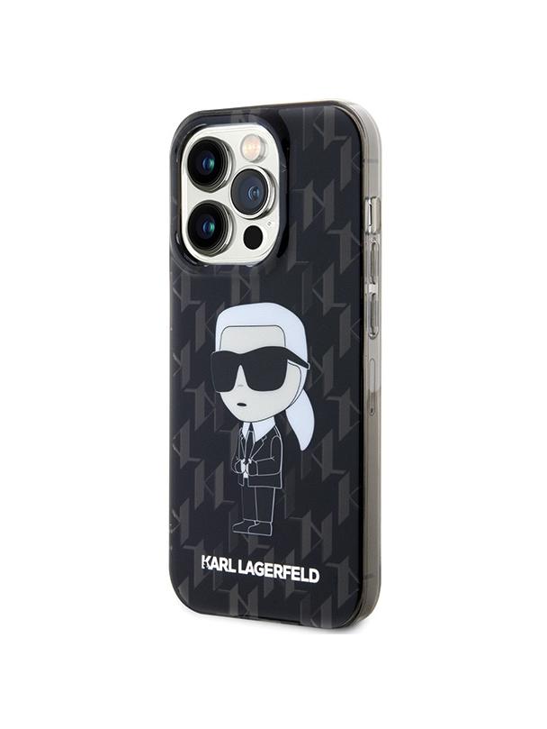 KARL LAGERFELD futerał do IPHONE 15 Pro KLHCP15LHNKMKLK (Ikonik Monogram) czarny
