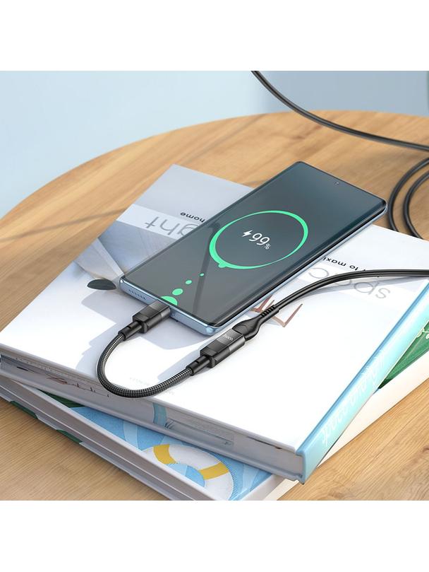 Adapter OTG USB C do Lightning Hoco 3A 0,1 m U107 czarny