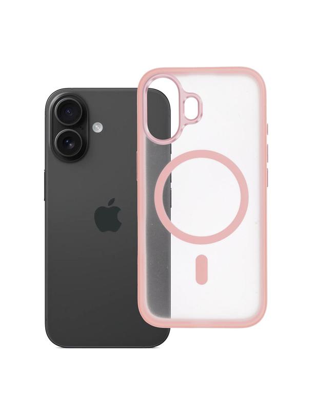 Futerał do iPhone 16 Flexline Mag Cover zgodny z MagSafe różowy