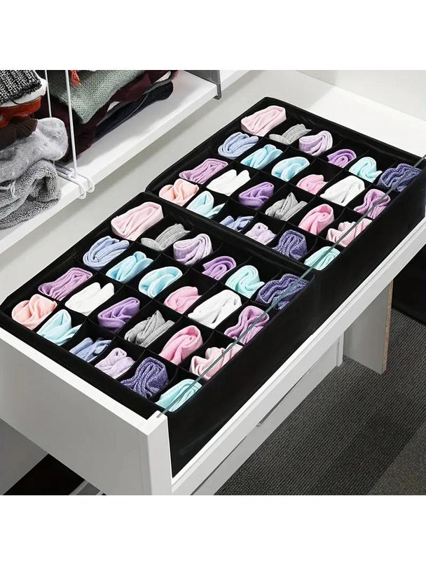 Organizer na bieliznę skarpetki do szuflady 24 przegródki RC-K-1087 czarny