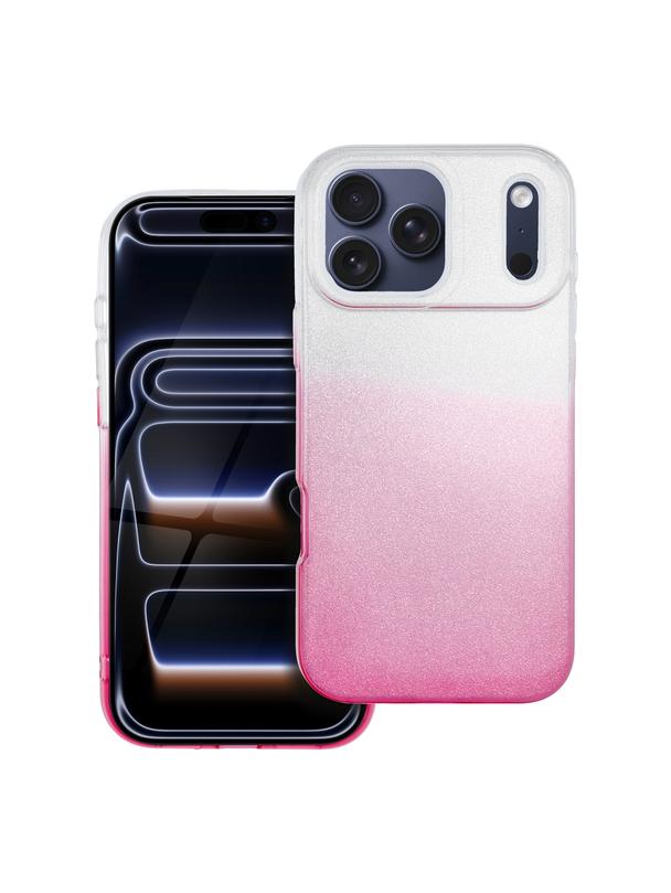Futerał SHINING do IPHONE 17 Pro Max transparentny różowy