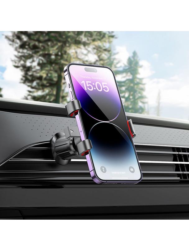 Uchwyt na telefon do samochodu uniwersalny Hoco do kratki H21 czarny