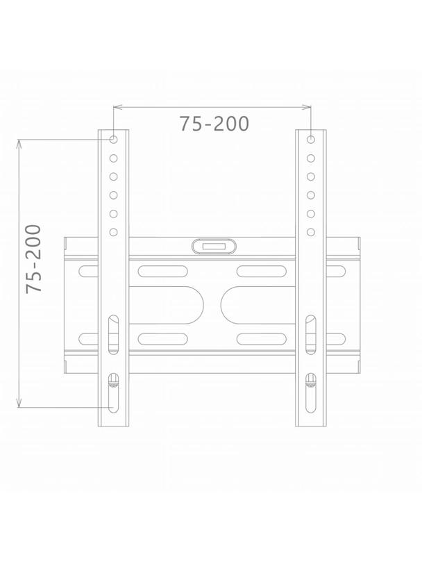 Uchwyt do TV LED / LCD 14 - 43″ 25KG brak regulacji CV-20 czarny