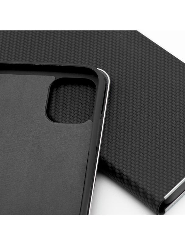 Kabura LUNA Book Carbon do IPHONE 15 czarny