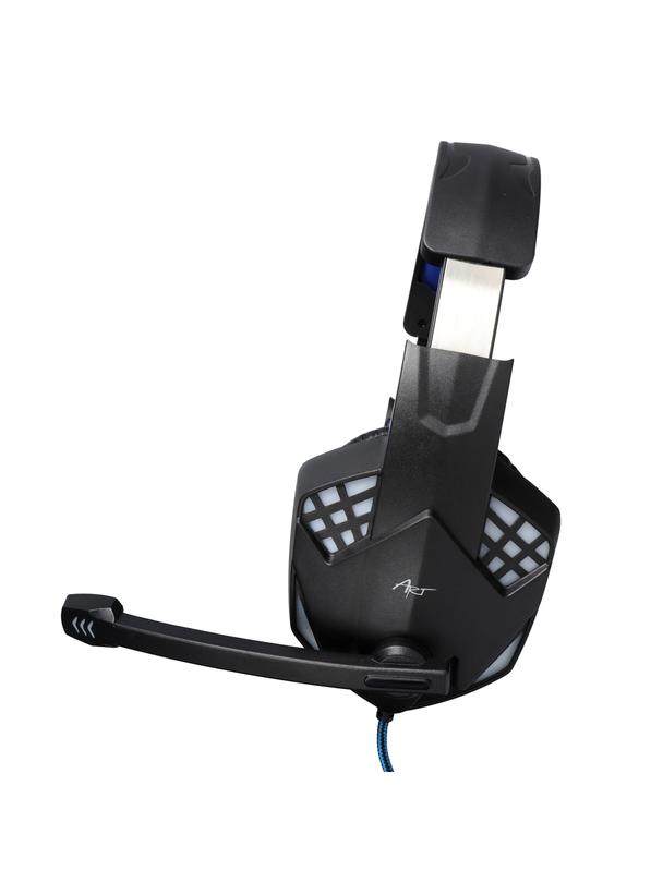 Słuchawki przewodowe nauszne Jack 3,5 mm / USB A Art gamingowe z mikrofonem G11 czarne