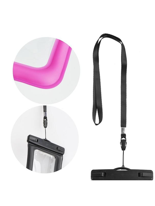 Etui na telefon uniwersalne wodoodporne z plastikowym zamknięciem AIRBAG ciemny róż